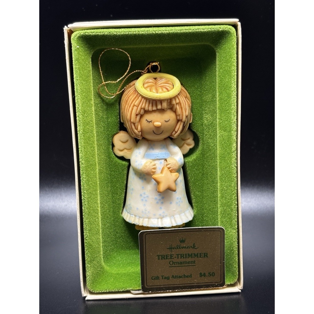 Vintage Hallmark 1970s Tree Trimmer Angel Ornament